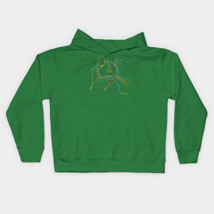 Un magnifique et beau design pour les amoureux de la simplicité et des chats intitulé : Le chat calme et beau Kids Hoodie